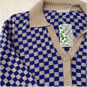 NEW!! Checkered blue sweater!! 💙